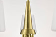 Chandelier Nuvo 60-8235 Lune - 5 Light Chandelier - Vintage Brass Finish - Etched White Glass Nuvo
