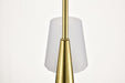 Chandelier Nuvo 60-8235 Lune - 5 Light Chandelier - Vintage Brass Finish - Etched White Glass Nuvo