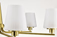 Chandelier Nuvo 60-8236 Lune - 6 Light Chandelier - Vintage Brass Finish - Etched White Glass Nuvo