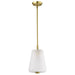 Mini Pendant Nuvo 60-8237 Lune - Mini Pendant - Vintage Brass Finish - Etched White Glass Nuvo