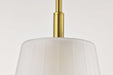 Mini Pendant Nuvo 60-8237 Lune - Mini Pendant - Vintage Brass Finish - Etched White Glass Nuvo