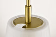 Mini Pendant Nuvo 60-8237 Lune - Mini Pendant - Vintage Brass Finish - Etched White Glass Nuvo