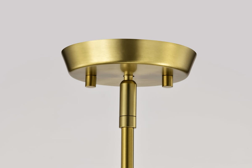 Mini Pendant Nuvo 60-8237 Lune - Mini Pendant - Vintage Brass Finish - Etched White Glass Nuvo