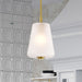 Mini Pendant Nuvo 60-8237 Lune - Mini Pendant - Vintage Brass Finish - Etched White Glass Nuvo