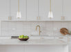Mini Pendant Nuvo 60-8237 Lune - Mini Pendant - Vintage Brass Finish - Etched White Glass Nuvo