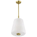 Pendant Nuvo 60-8238 Lune - 3 Light Pendant - Vintage Brass Finish - Etched White Glass Nuvo