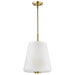 Pendant Nuvo 60-8238 Lune - 3 Light Pendant - Vintage Brass Finish - Etched White Glass Nuvo