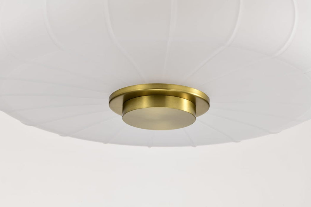 Pendant Nuvo 60-8238 Lune - 3 Light Pendant - Vintage Brass Finish - Etched White Glass Nuvo