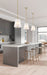 Pendant Nuvo 60-8238 Lune - 3 Light Pendant - Vintage Brass Finish - Etched White Glass Nuvo