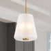 Pendant Nuvo 60-8238 Lune - 3 Light Pendant - Vintage Brass Finish - Etched White Glass Nuvo