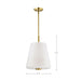 Pendant Nuvo 60-8238 Lune - 3 Light Pendant - Vintage Brass Finish - Etched White Glass Nuvo