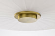 Semi Flush Mount Nuvo 60-8239 Lune - 3 Light Semi-Flush - Vintage Brass Finish - Etched White Glass Nuvo