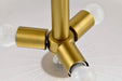 Semi Flush Mount Nuvo 60-8239 Lune - 3 Light Semi-Flush - Vintage Brass Finish - Etched White Glass Nuvo