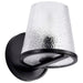Vanity Nuvo 60-8251 Valentine - 1 Light Vanity - Black Finish - Hammered Glass Nuvo