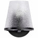 Vanity Nuvo 60-8251 Valentine - 1 Light Vanity - Black Finish - Hammered Glass Nuvo