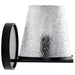 Vanity Nuvo 60-8251 Valentine - 1 Light Vanity - Black Finish - Hammered Glass Nuvo