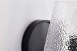 Vanity Nuvo 60-8251 Valentine - 1 Light Vanity - Black Finish - Hammered Glass Nuvo