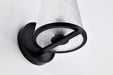 Vanity Nuvo 60-8251 Valentine - 1 Light Vanity - Black Finish - Hammered Glass Nuvo