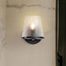 Vanity Nuvo 60-8251 Valentine - 1 Light Vanity - Black Finish - Hammered Glass Nuvo