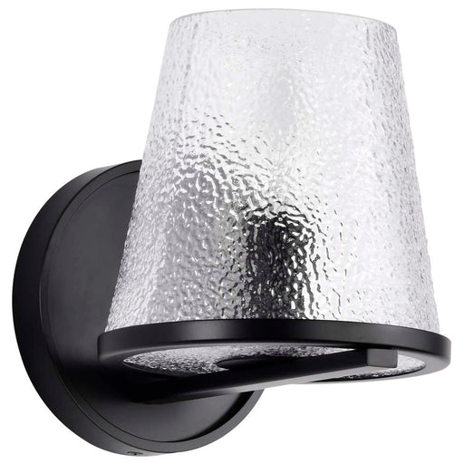 Vanity Nuvo 60-8251 Valentine - 1 Light Vanity - Black Finish - Hammered Glass Nuvo
