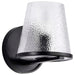 Vanity Nuvo 60-8251 Valentine - 1 Light Vanity - Black Finish - Hammered Glass Nuvo