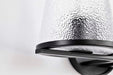 Vanity Nuvo 60-8252 Valentine - 2 Light Vanity - Black Finish - Hammered Glass Nuvo