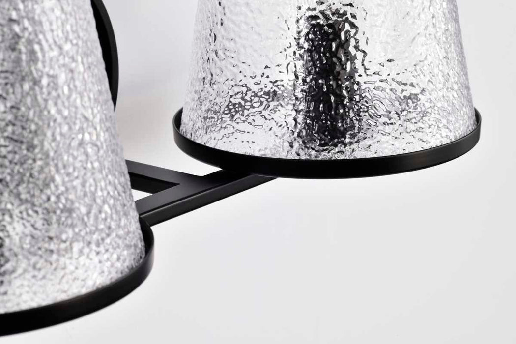 Vanity Nuvo 60-8252 Valentine - 2 Light Vanity - Black Finish - Hammered Glass Nuvo