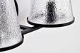 Vanity Nuvo 60-8252 Valentine - 2 Light Vanity - Black Finish - Hammered Glass Nuvo
