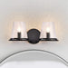 Vanity Nuvo 60-8252 Valentine - 2 Light Vanity - Black Finish - Hammered Glass Nuvo