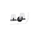 Vanity Nuvo 60-8252 Valentine - 2 Light Vanity - Black Finish - Hammered Glass Nuvo