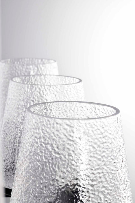 Vanity Nuvo 60-8253 Valentine - 3 Light Vanity - Black Finish - Hammered Glass Nuvo