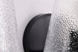 Vanity Nuvo 60-8253 Valentine - 3 Light Vanity - Black Finish - Hammered Glass Nuvo