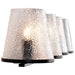 Vanity Nuvo 60-8254 Valentine - 4 Light Vanity - Black Finish - Hammered Glass Nuvo