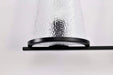 Vanity Nuvo 60-8254 Valentine - 4 Light Vanity - Black Finish - Hammered Glass Nuvo