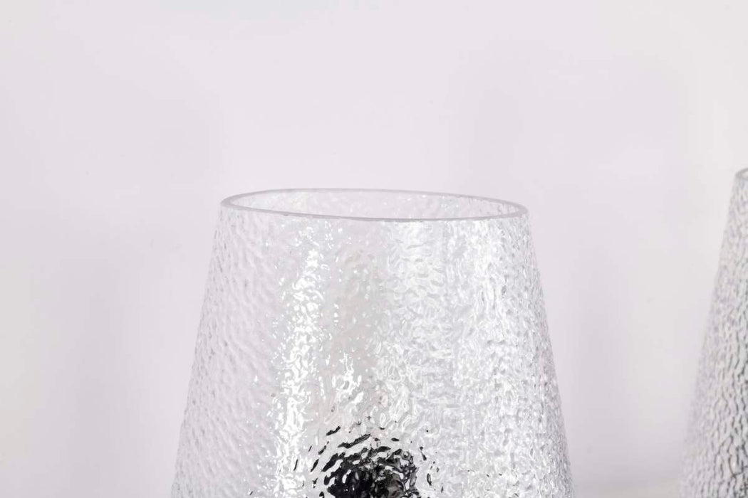 Vanity Nuvo 60-8254 Valentine - 4 Light Vanity - Black Finish - Hammered Glass Nuvo