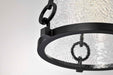 Pendant Nuvo 60-8255 Valentine - Small Pendant - Black Finish - Hammered Glass Nuvo