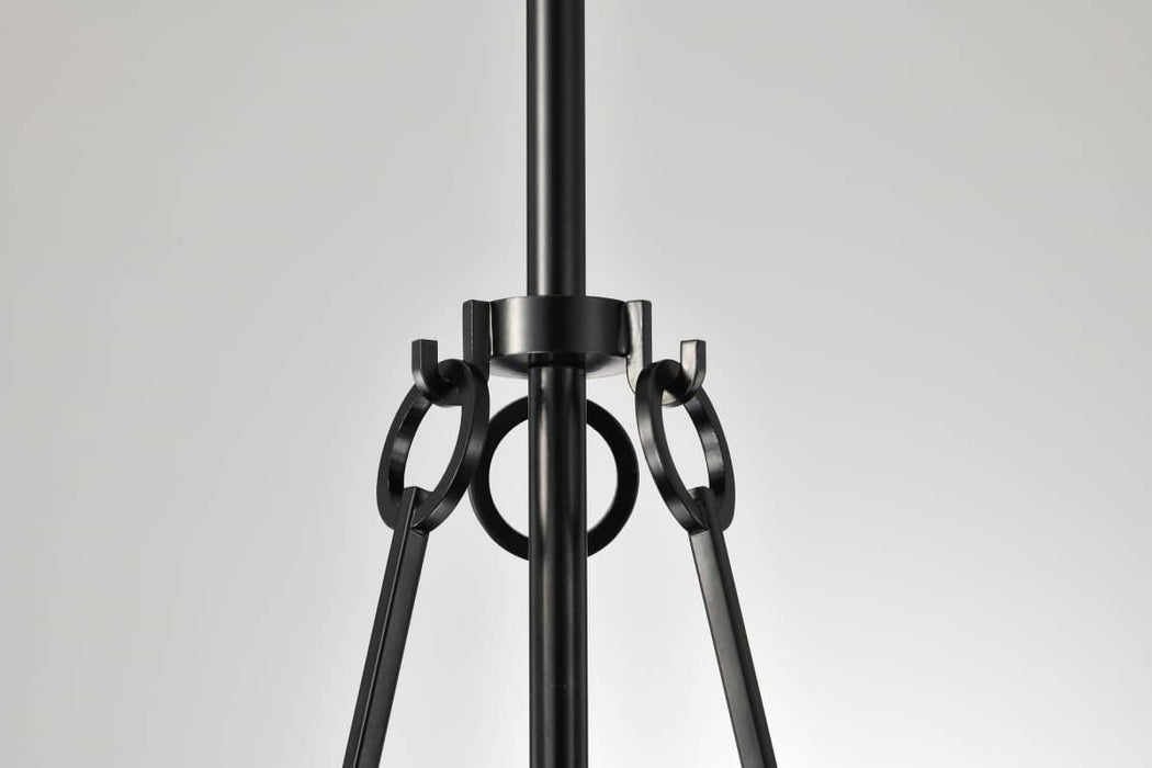 Pendant Nuvo 60-8255 Valentine - Small Pendant - Black Finish - Hammered Glass Nuvo