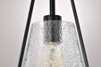 Pendant Nuvo 60-8255 Valentine - Small Pendant - Black Finish - Hammered Glass Nuvo