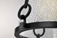 Pendant Nuvo 60-8255 Valentine - Small Pendant - Black Finish - Hammered Glass Nuvo