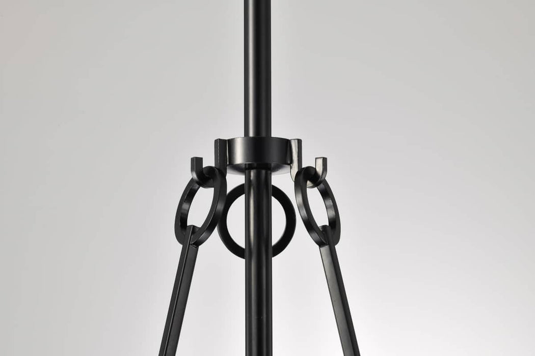 Pendant Nuvo 60-8256 Valentine - Medium Pendant - Black Finish - Hammered Glass Nuvo