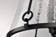 Pendant Nuvo 60-8256 Valentine - Medium Pendant - Black Finish - Hammered Glass Nuvo