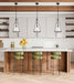 Pendant Nuvo 60-8256 Valentine - Medium Pendant - Black Finish - Hammered Glass Nuvo