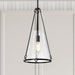 Pendant Nuvo 60-8256 Valentine - Medium Pendant - Black Finish - Hammered Glass Nuvo