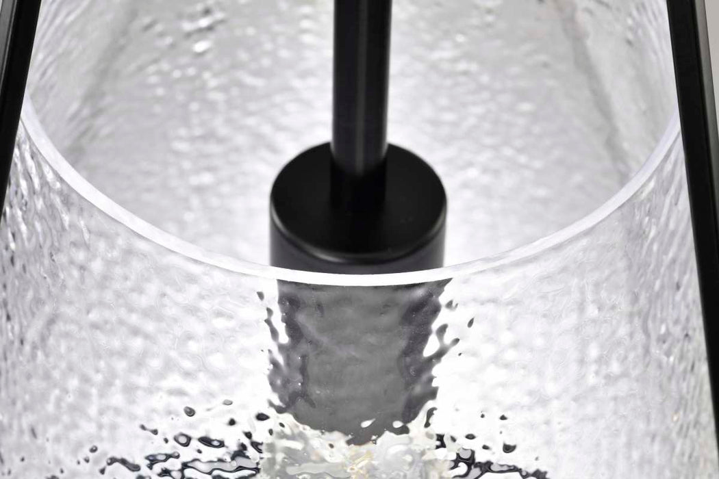 Pendant Nuvo 60-8257 Valentine - Large Pendant - Black Finish - Hammered Glass Nuvo