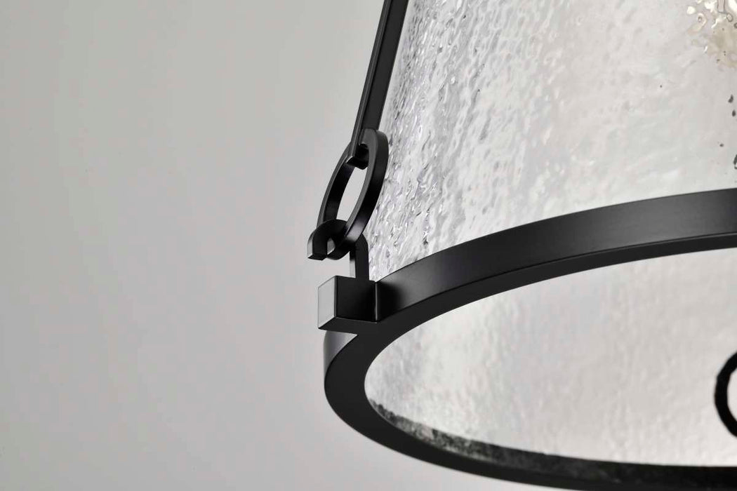 Pendant Nuvo 60-8257 Valentine - Large Pendant - Black Finish - Hammered Glass Nuvo