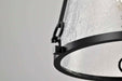 Pendant Nuvo 60-8257 Valentine - Large Pendant - Black Finish - Hammered Glass Nuvo