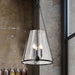 Pendant Nuvo 60-8257 Valentine - Large Pendant - Black Finish - Hammered Glass Nuvo