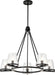 Chandelier Nuvo 60-8258 Valentine - 5 Light Chandelier - Black Finish - Hammered Glass Nuvo