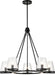 Chandelier Nuvo 60-8258 Valentine - 5 Light Chandelier - Black Finish - Hammered Glass Nuvo