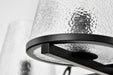 Chandelier Nuvo 60-8258 Valentine - 5 Light Chandelier - Black Finish - Hammered Glass Nuvo